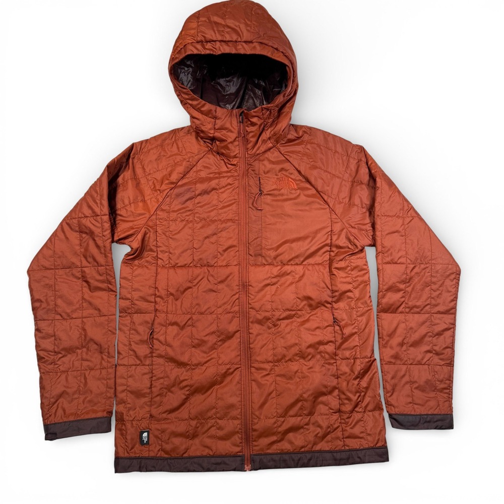 The North Face Rust Orange Hooded Puffer Jacket